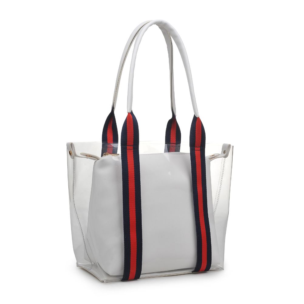 Product Image of Moda Luxe Jacelyne Tote 842017124917 View 6 | Navy Red
