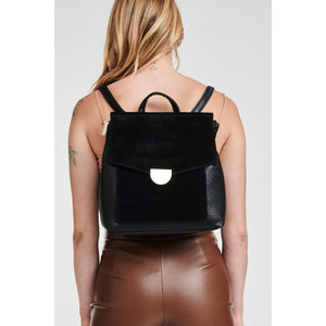 Woman wearing Black Moda Luxe Lynn Backpack 842017119449 View 1 | Black