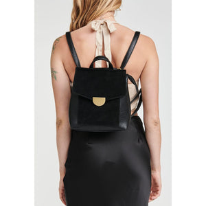 Woman wearing Black Moda Luxe Claudette Backpack 842017127420 View 1 | Black