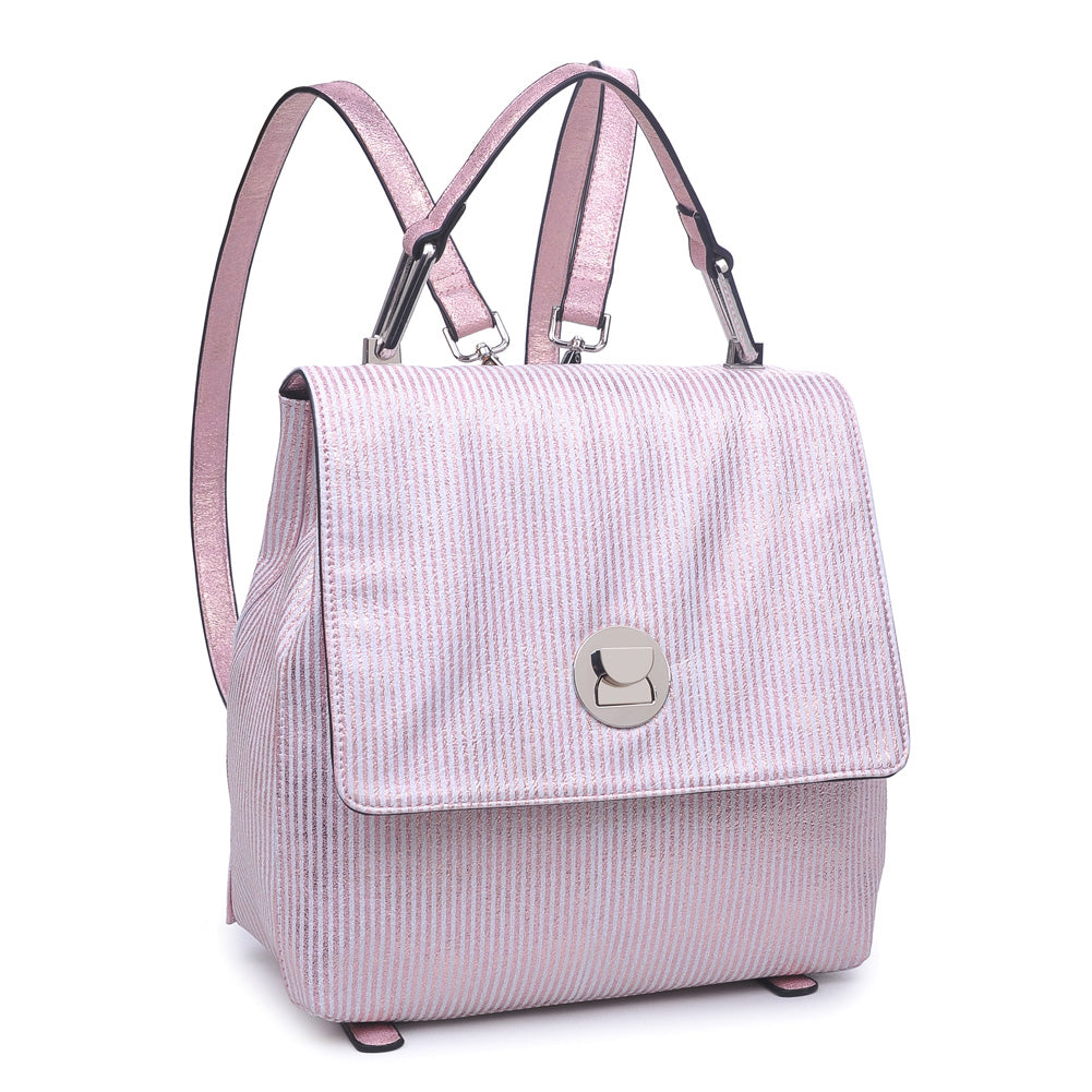 Product Image of Moda Luxe Antoinette-Striped Backpack 842017112082 View 6 | Pink