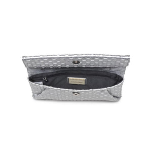 Product Image of Moda Luxe Priscilla Clutch 842017136569 View 4 | Silver