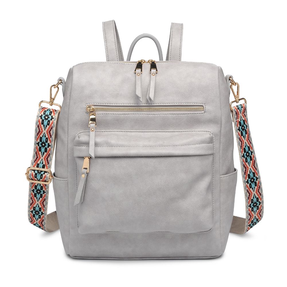 Product Image of Moda Luxe Riley Backpack 842017129424 View 5 | Grey