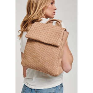 Woman wearing Natural Moda Luxe Aurie Backpack 842017127260 View 2 | Natural