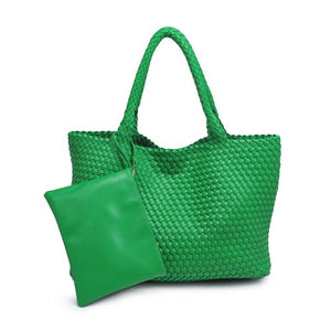 Product Image of Moda Luxe Solana Tote 842017132981 View 5 | Kelly Green