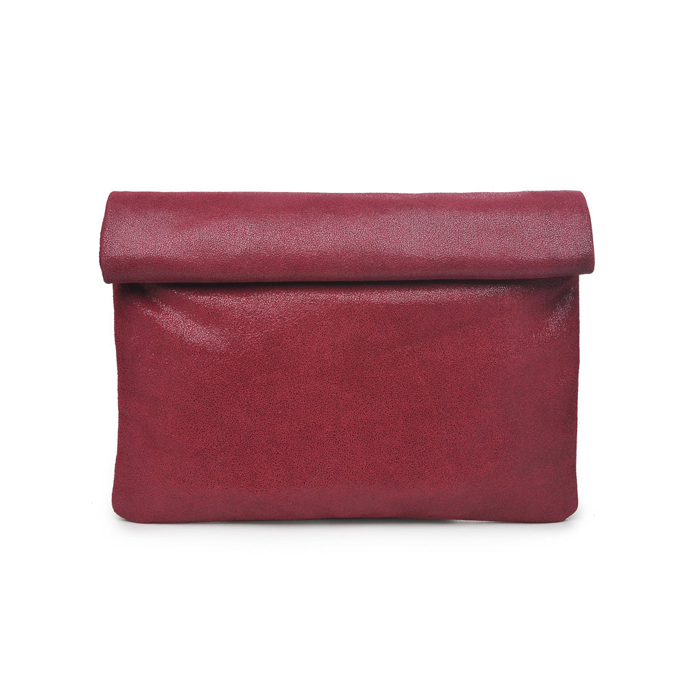 Product Image of Moda Luxe Gianna Metallic Clutch 842017115397 View 5 | Burgundy