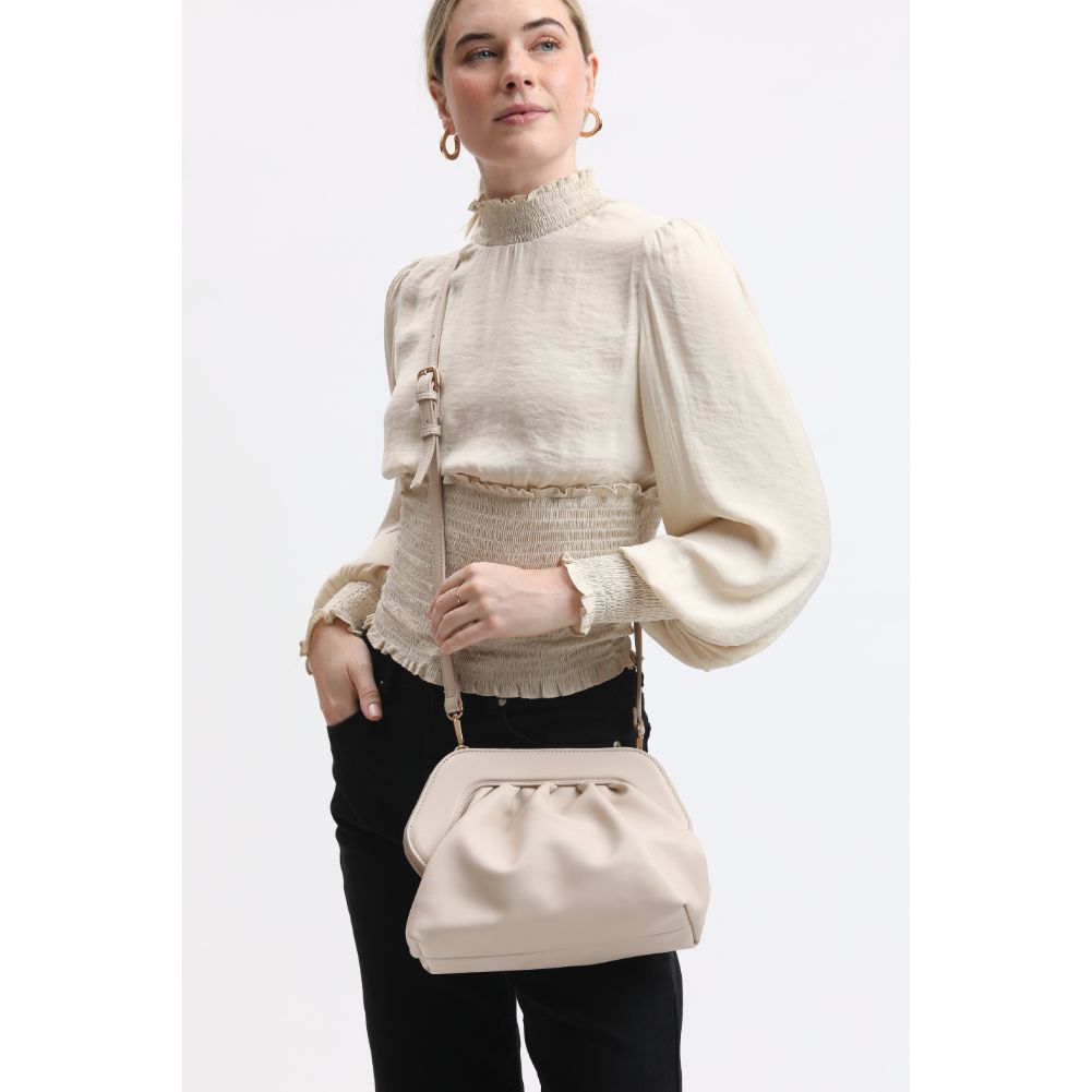 Woman wearing Ivory Moda Luxe Charlotte Crossbody 842017134114 View 1 | Ivory