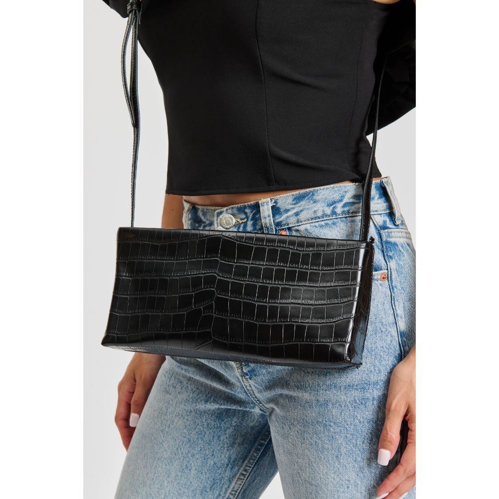 Woman wearing Black Moda Luxe Mandy Crossbody 842017133261 View 4 | Black