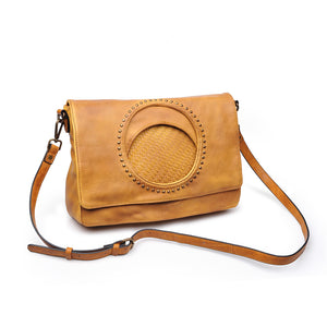 Product Image of Moda Luxe Madeline Messenger 842017117582 View 6 | Mustard