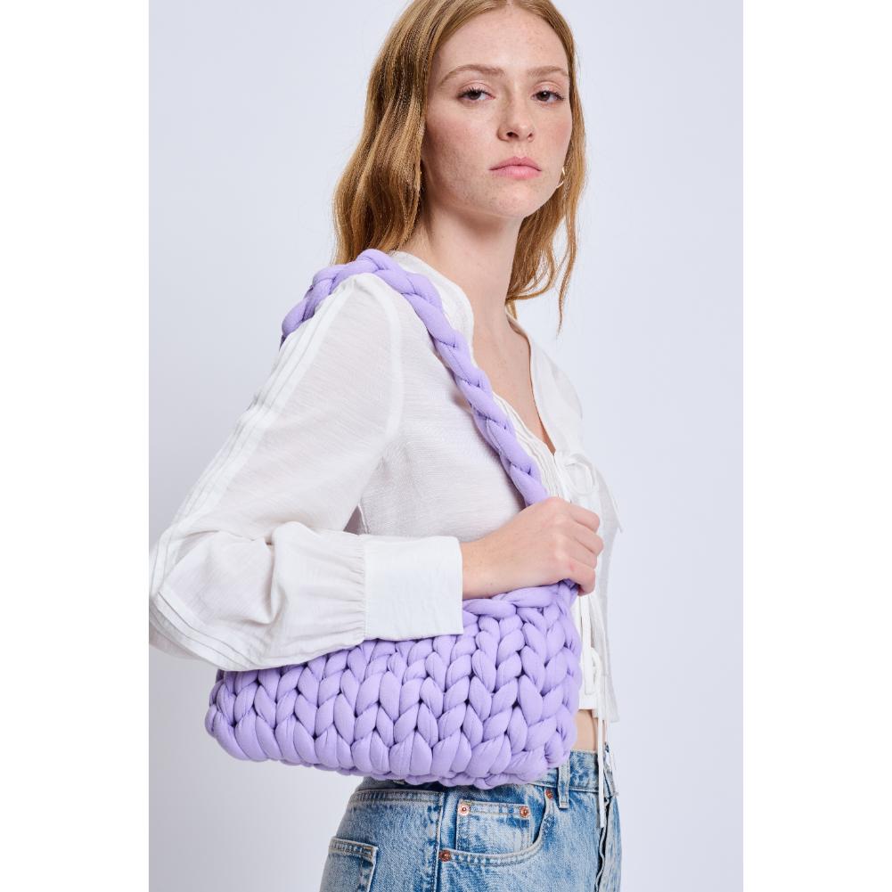 Woman wearing Lilac Moda Luxe Trendelle Hobo 842017134947 View 3 | Lilac