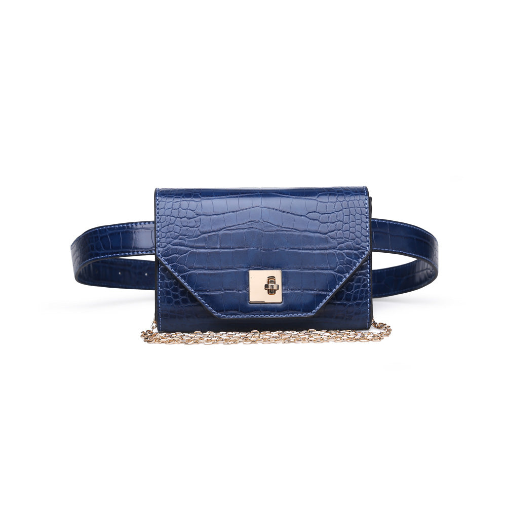 Product Image of Moda Luxe Vera Croc Belt Bag 842017115809 View 1 | Navy