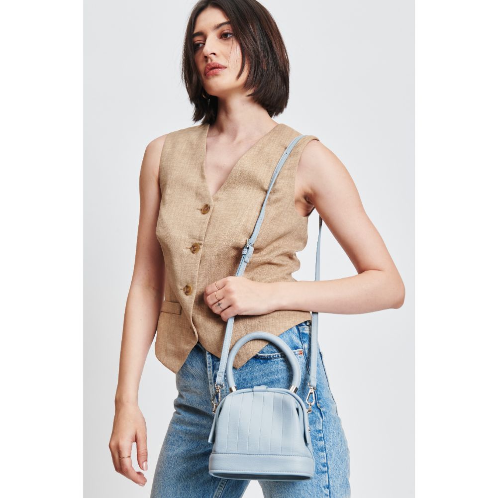 Woman wearing Sky Blue Moda Luxe Charmaine Crossbody 842017131304 View 3 | Sky Blue