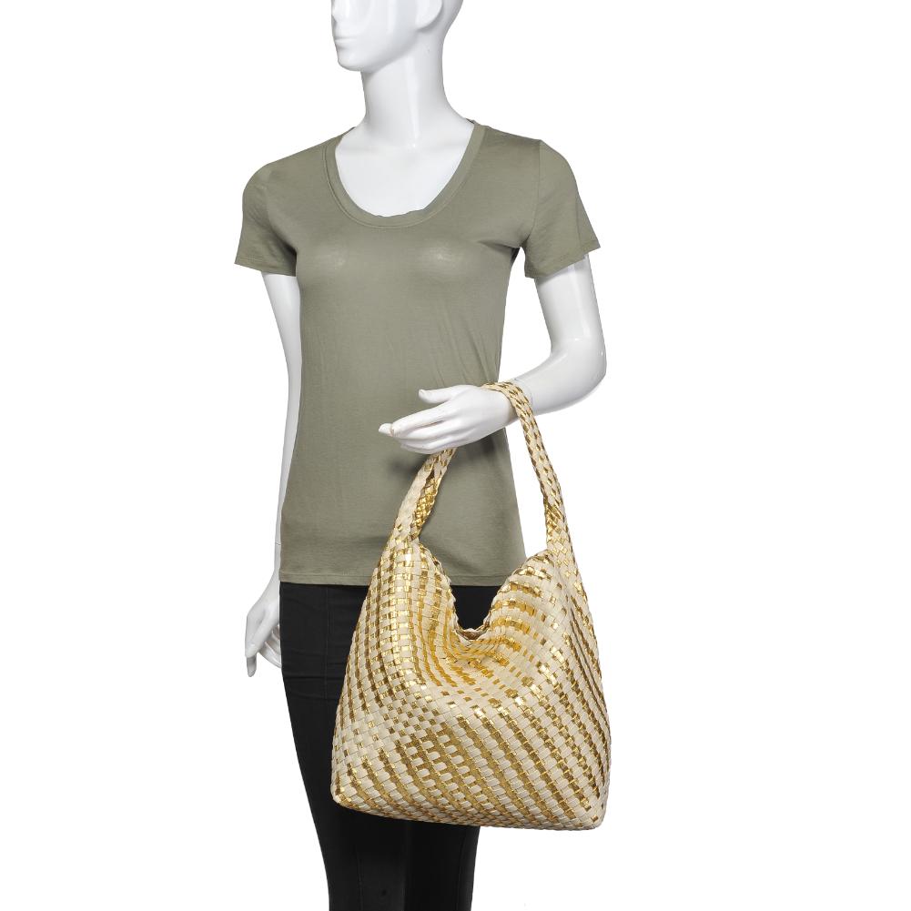 Product Image of Moda Luxe Ellery Hobo 842017136897 View 5 | Gold Ivory