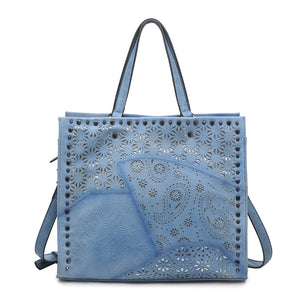 Product Image of Moda Luxe Valerie Tote 842017113775 View 5 | Blue