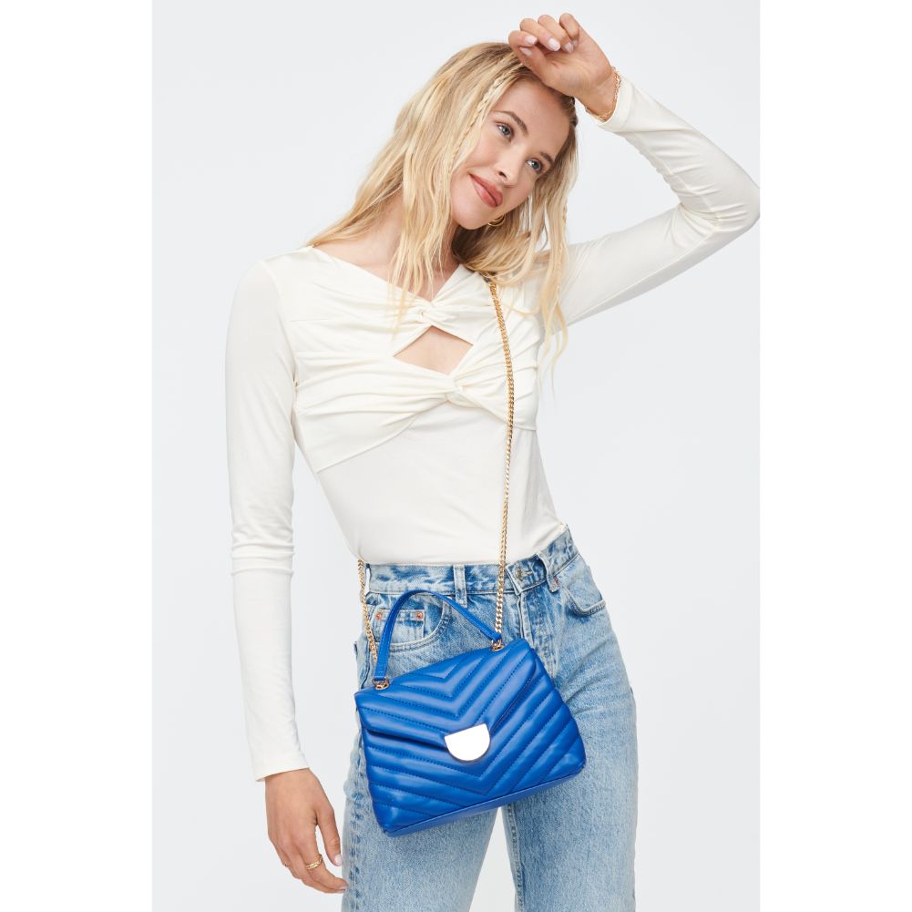 Woman wearing Cobalt Moda Luxe Nora Crossbody 842017130505 View 1 | Cobalt