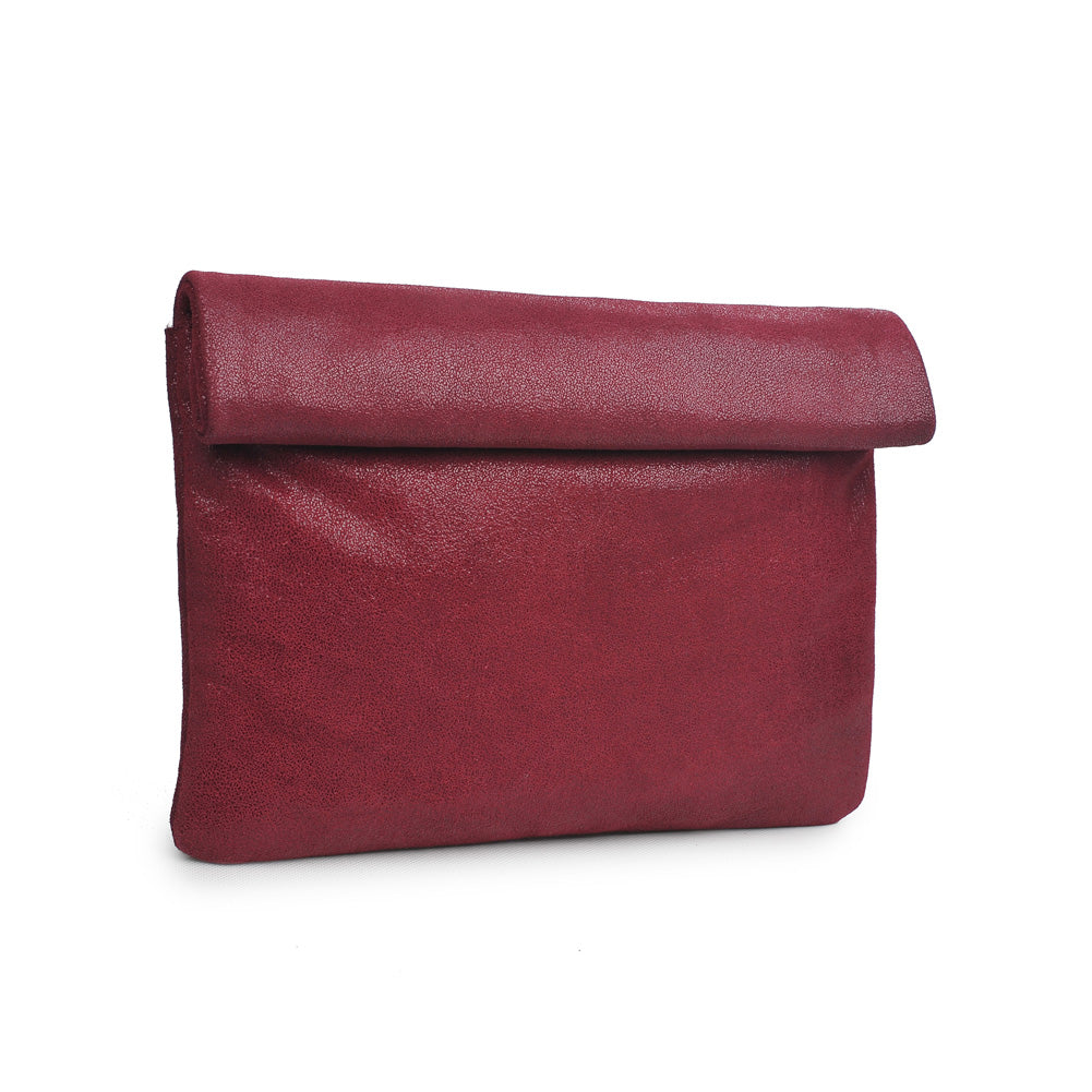 Product Image of Moda Luxe Gianna Metallic Clutch 842017115397 View 6 | Burgundy