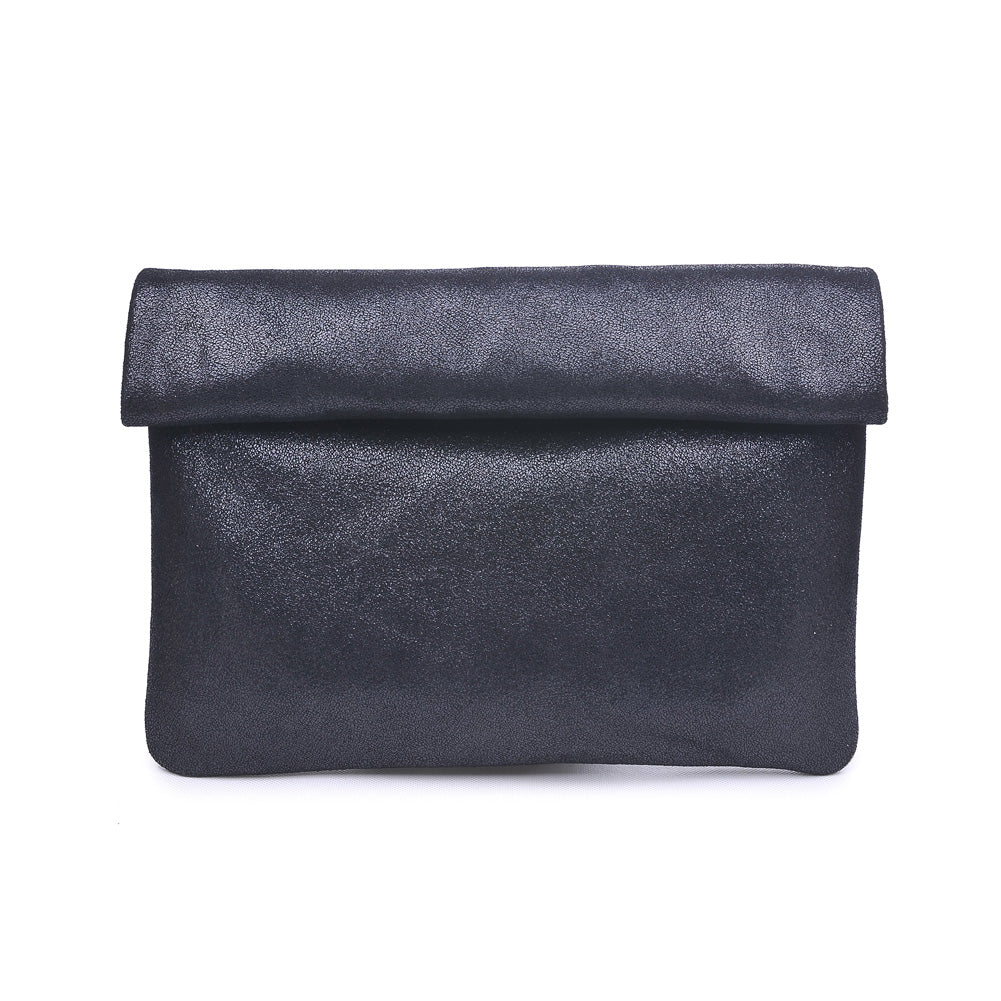 Product Image of Moda Luxe Gianna Metallic Clutch 842017110781 View 1 | Black