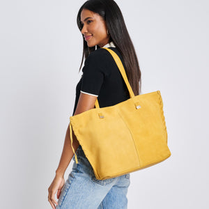 Woman wearing Honey Moda Luxe Queen Tote 842017136224 View 2 | Honey