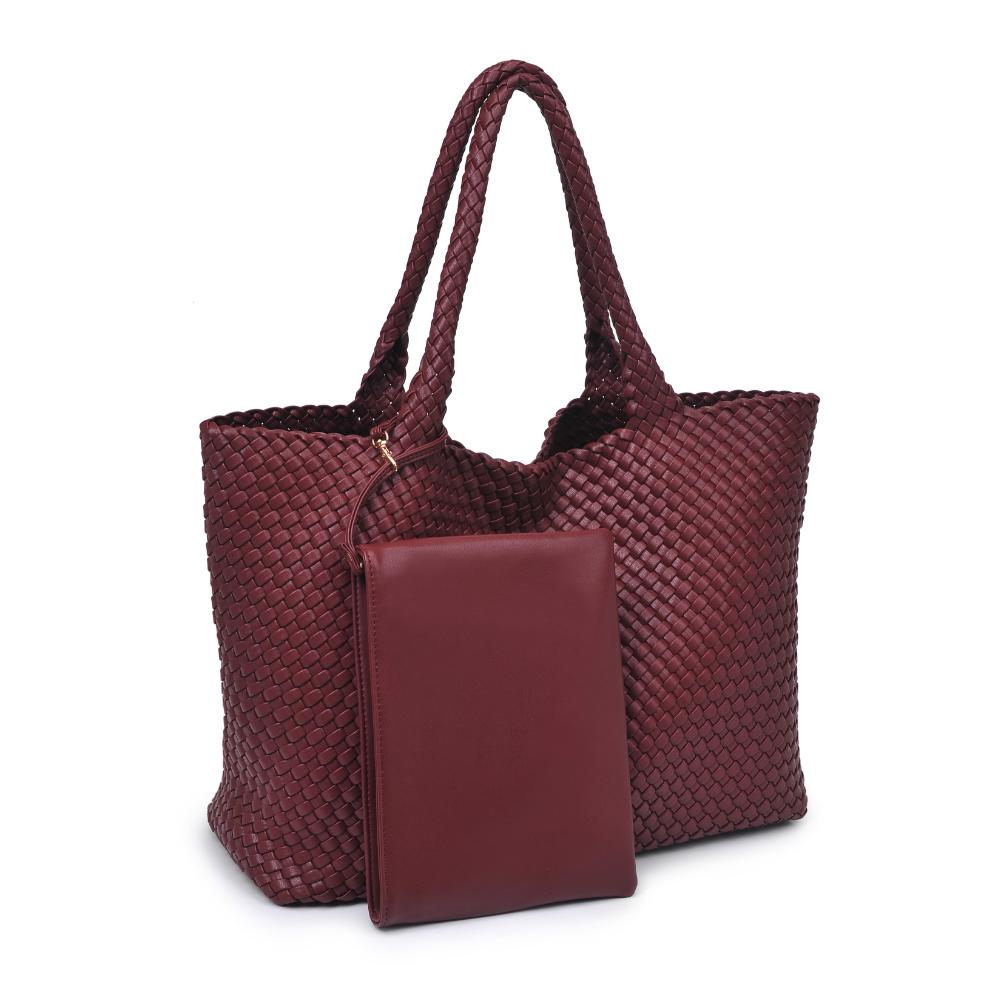 Product Image of Moda Luxe Solana Tote 842017135760 View 6 | Burgundy