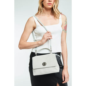 Woman wearing Dove Grey Moda Luxe Annie Crossbody 842017123613 View 1 | Dove Grey