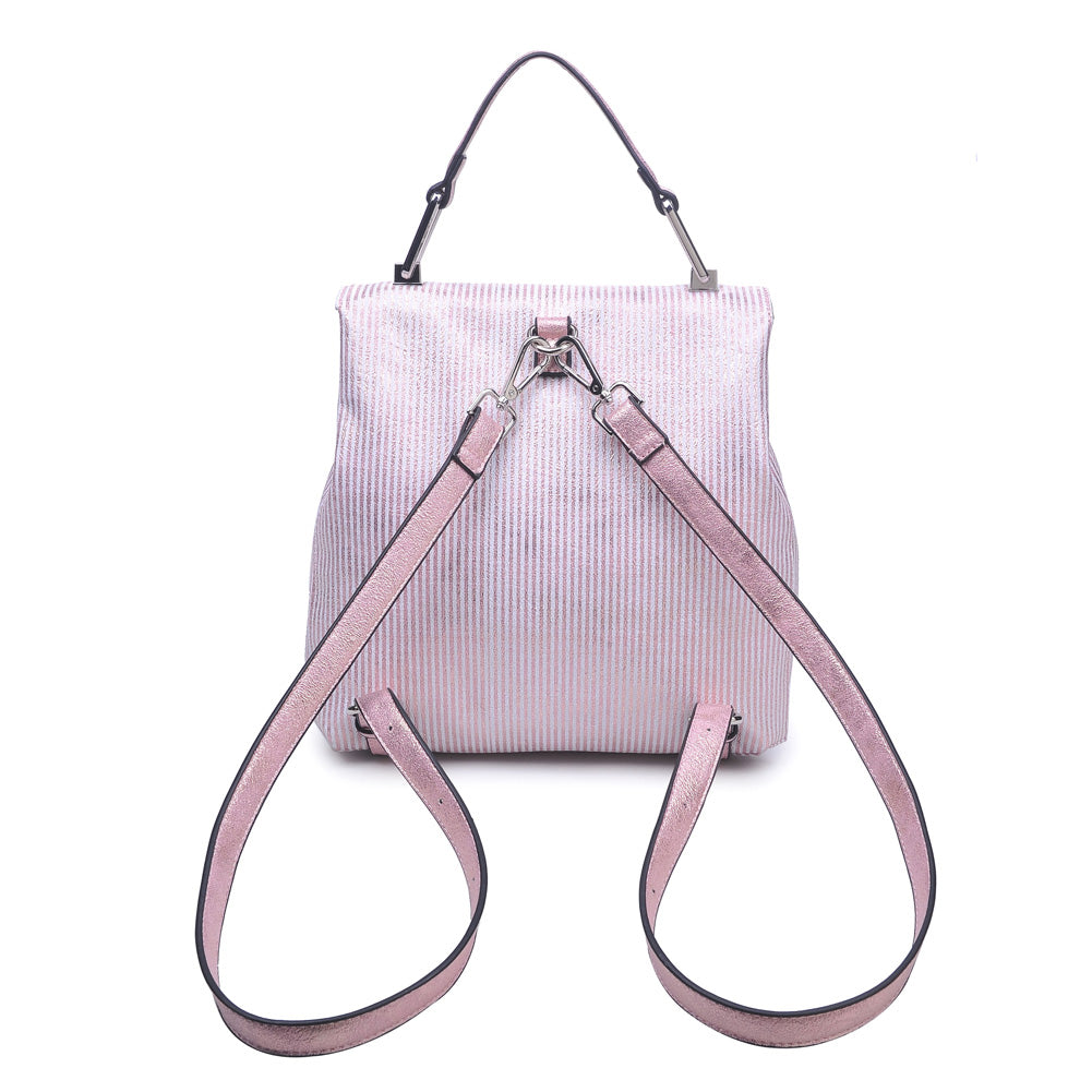 Product Image of Moda Luxe Antoinette-Striped Backpack 842017112082 View 7 | Pink