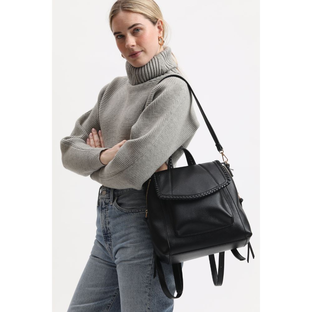 Woman wearing Black Moda Luxe Dido Backpack 842017133223 View 1 | Black