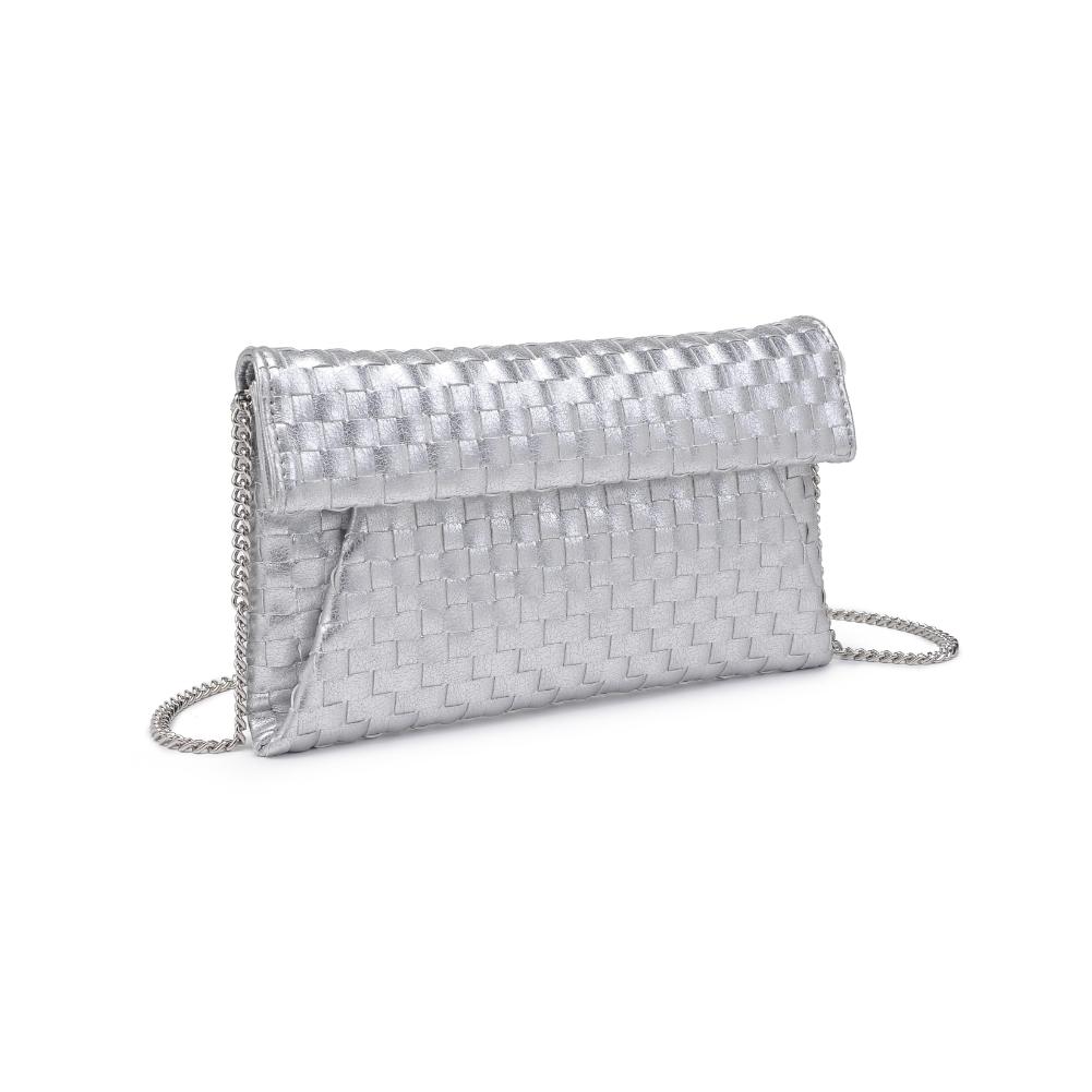 Product Image of Moda Luxe Priscilla Clutch 842017136569 View 2 | Silver