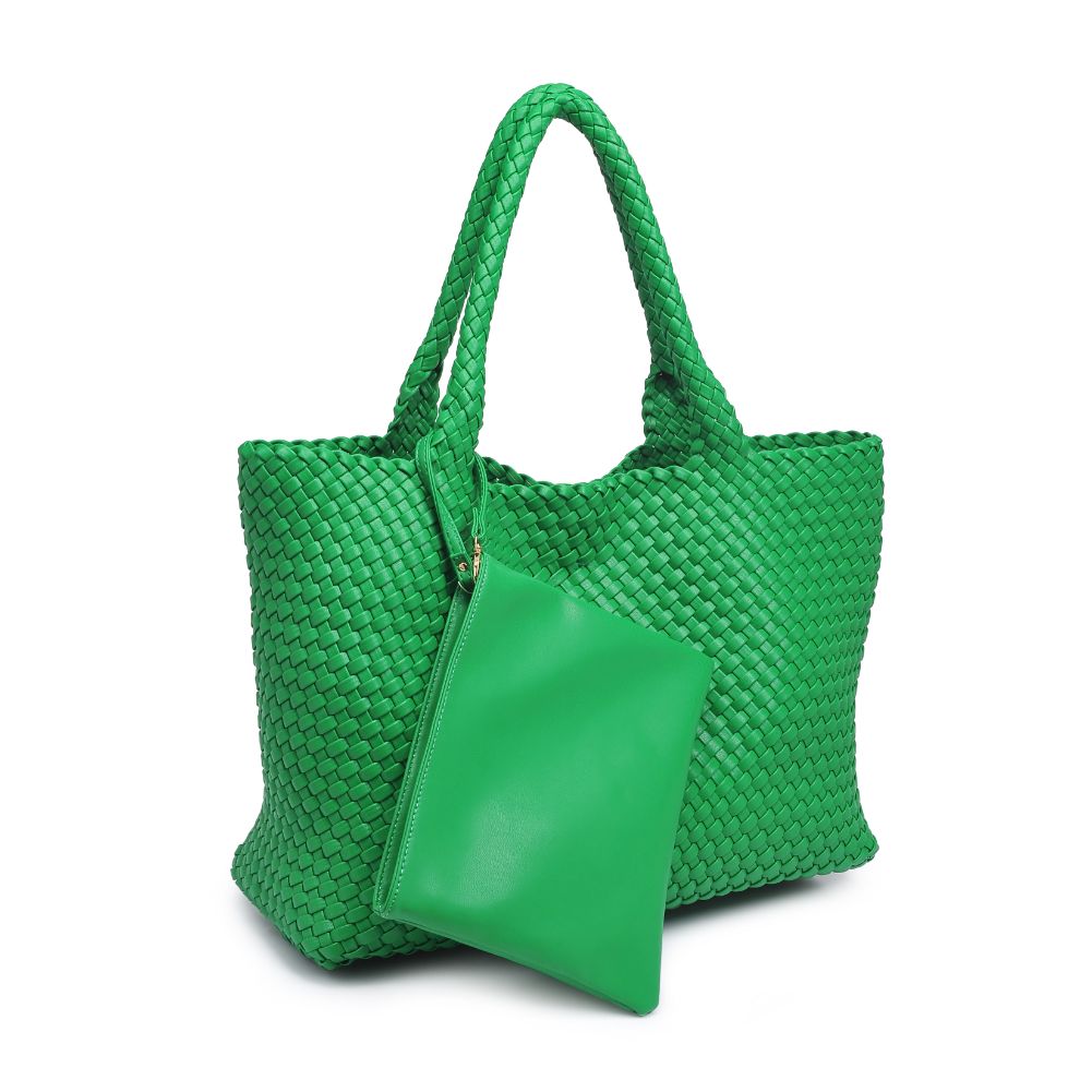 Product Image of Moda Luxe Solana Tote 842017132981 View 6 | Kelly Green