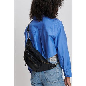 Woman wearing Black Moda Luxe Samira Belt Bag 842017132745 View 2 | Black