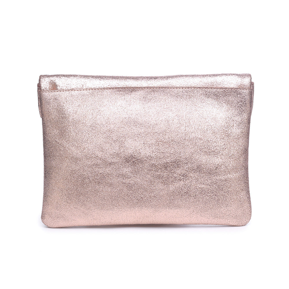 Product Image of Moda Luxe Gianna Metallic Clutch 842017110798 View 7 | Rose Gold