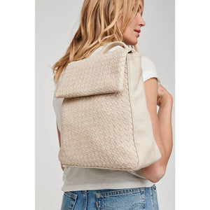 Woman wearing Ivory Moda Luxe Aurie Backpack 842017127277 View 2 | Ivory