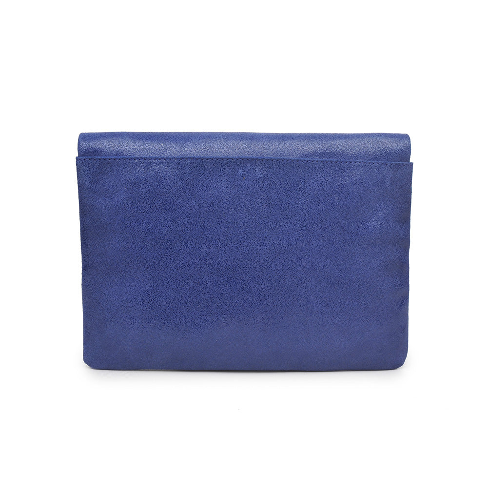 Product Image of Moda Luxe Gianna Metallic Clutch 842017115380 View 7 | Navy