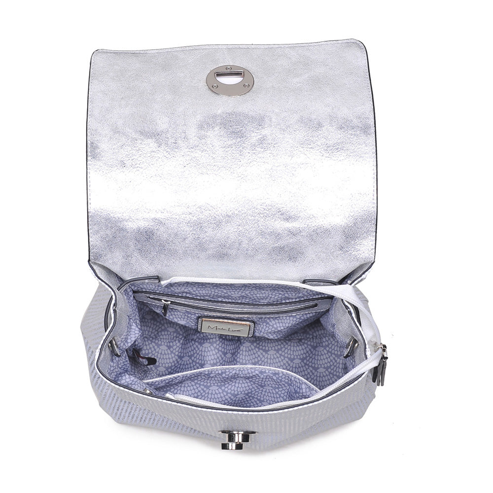 Product Image of Moda Luxe Antoinette-Striped Backpack 842017112099 View 4 | White