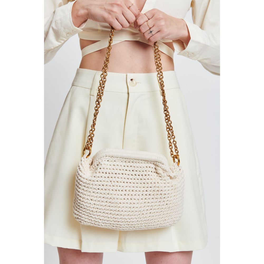 Woman wearing White Moda Luxe Christabel Crossbody 842017131076 View 4 | White