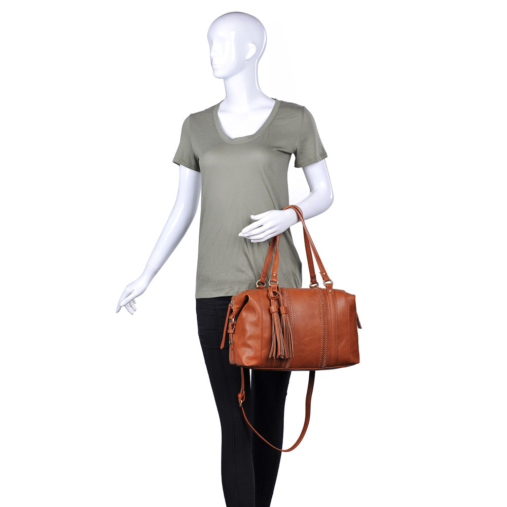 Product Image of Moda Luxe Annette Satchel 842017118299 View 5 | Tan