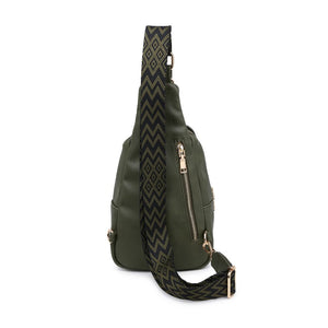 Product Image of Moda Luxe Regina Sling Backpack 842017134060 View 7 | Olive