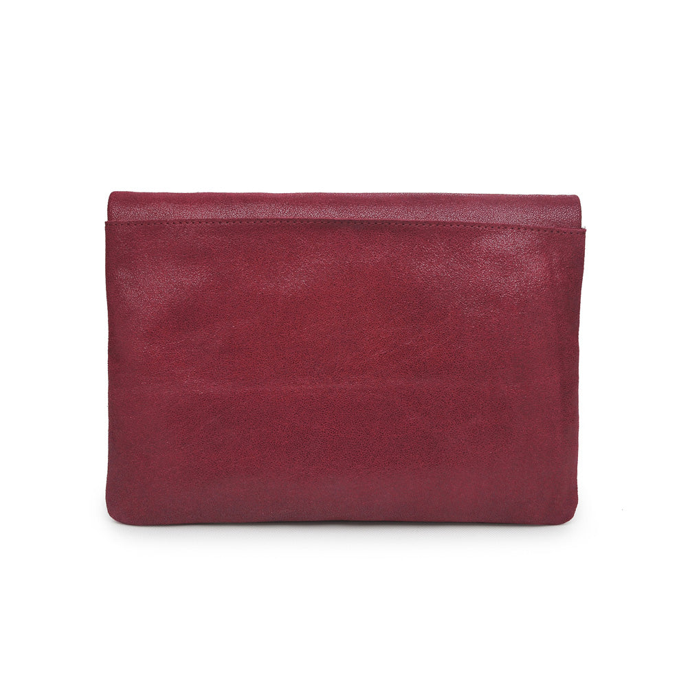 Product Image of Moda Luxe Gianna Metallic Clutch 842017115397 View 7 | Burgundy