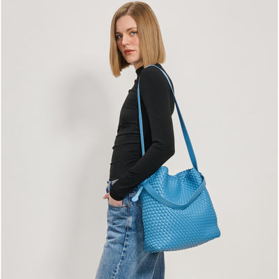 Woman wearing Denim Moda Luxe Edith Hobo 842017137498 View 1 | Denim