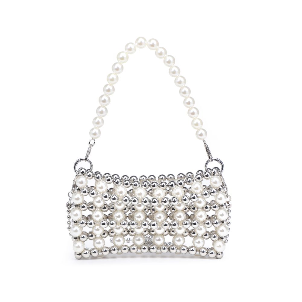 Product Image of Moda Luxe Janet Evening Bag 842017133506 View 7 | Ivory Silver