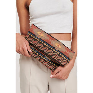 Woman wearing Multi Moda Luxe Marrakesh Clutch 842017125587 View 2 | Multi