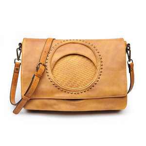 Product Image of Moda Luxe Madeline Messenger 842017117582 View 5 | Mustard