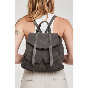 Woman wearing Gunmetal Moda Luxe Charlie Backpack 842017127062 View 1 | Gunmetal