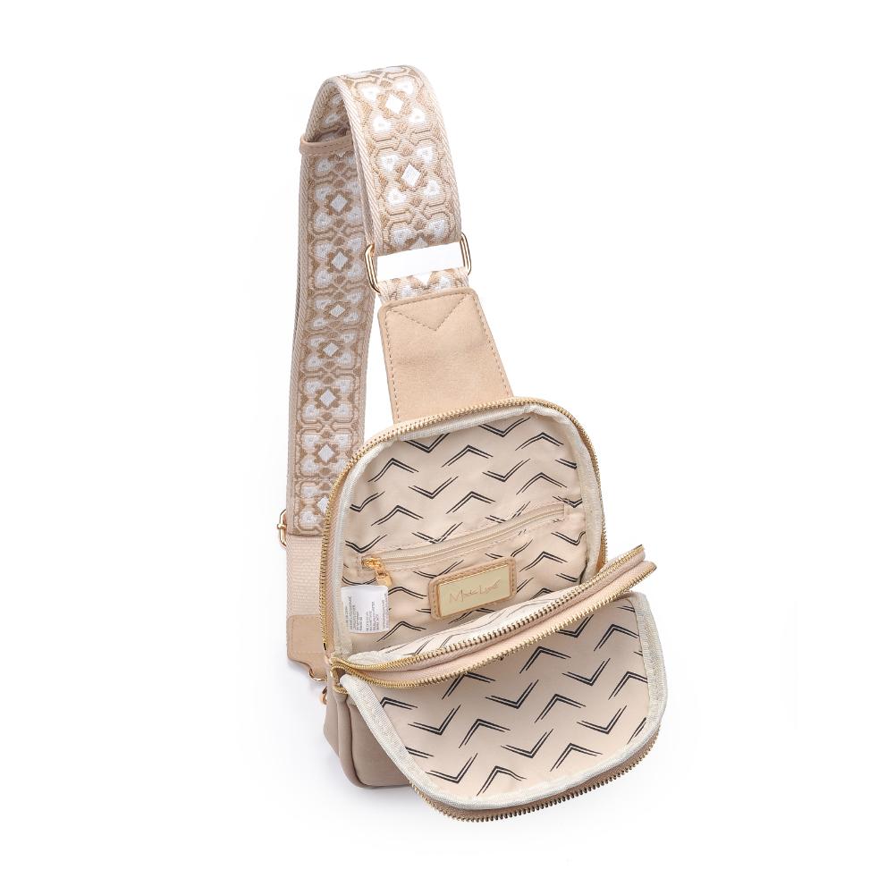 Product Image of Moda Luxe Zuri Sling Backpack 842017135852 View 8 | Natural