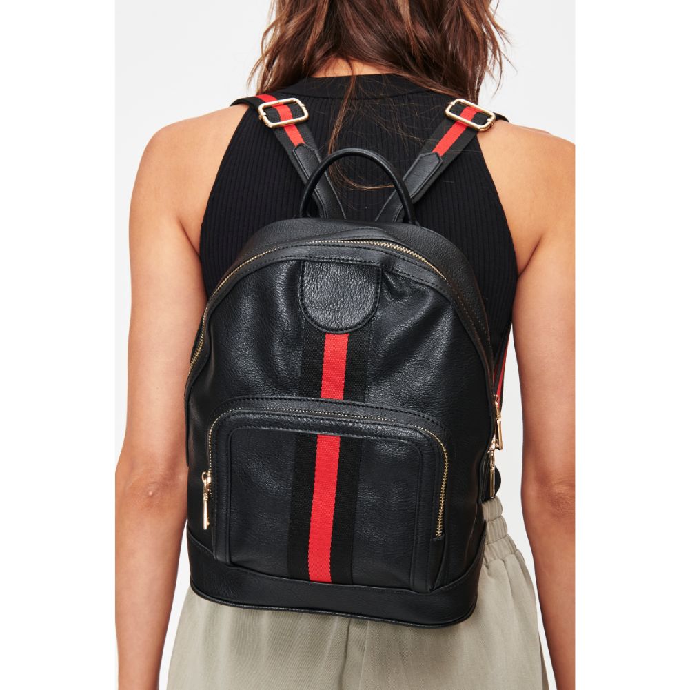 Woman wearing Black Moda Luxe Scarlet Backpack 842017128212 View 1 | Black