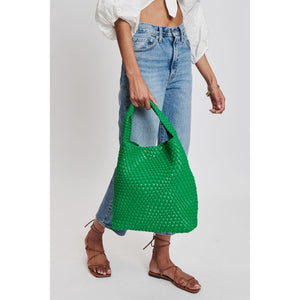 Woman wearing Kelly Green Moda Luxe Ellery Hobo 842017132110 View 2 | Kelly Green