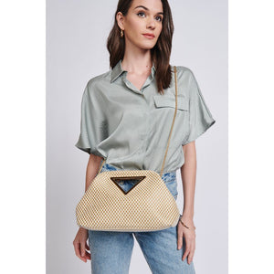 Woman wearing Natural Gold Moda Luxe Kelsi Crossbody 842017129349 View 1 | Natural Gold