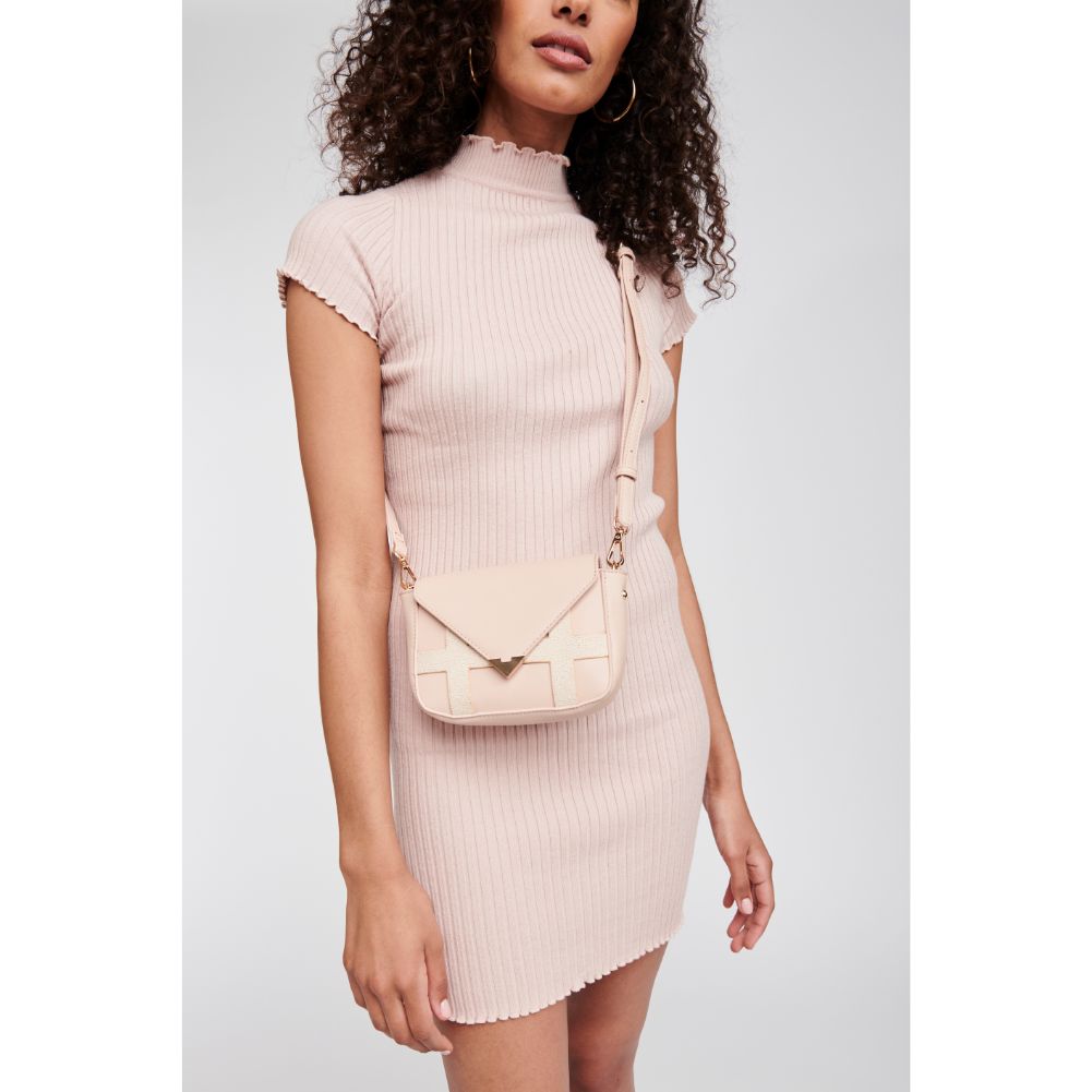 Woman wearing Blush Moda Luxe Flair Crossbody 842017111665 View 1 | Blush