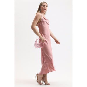 Woman wearing Pink Moda Luxe Vianca Evening Bag 842017133988 View 4 | Pink