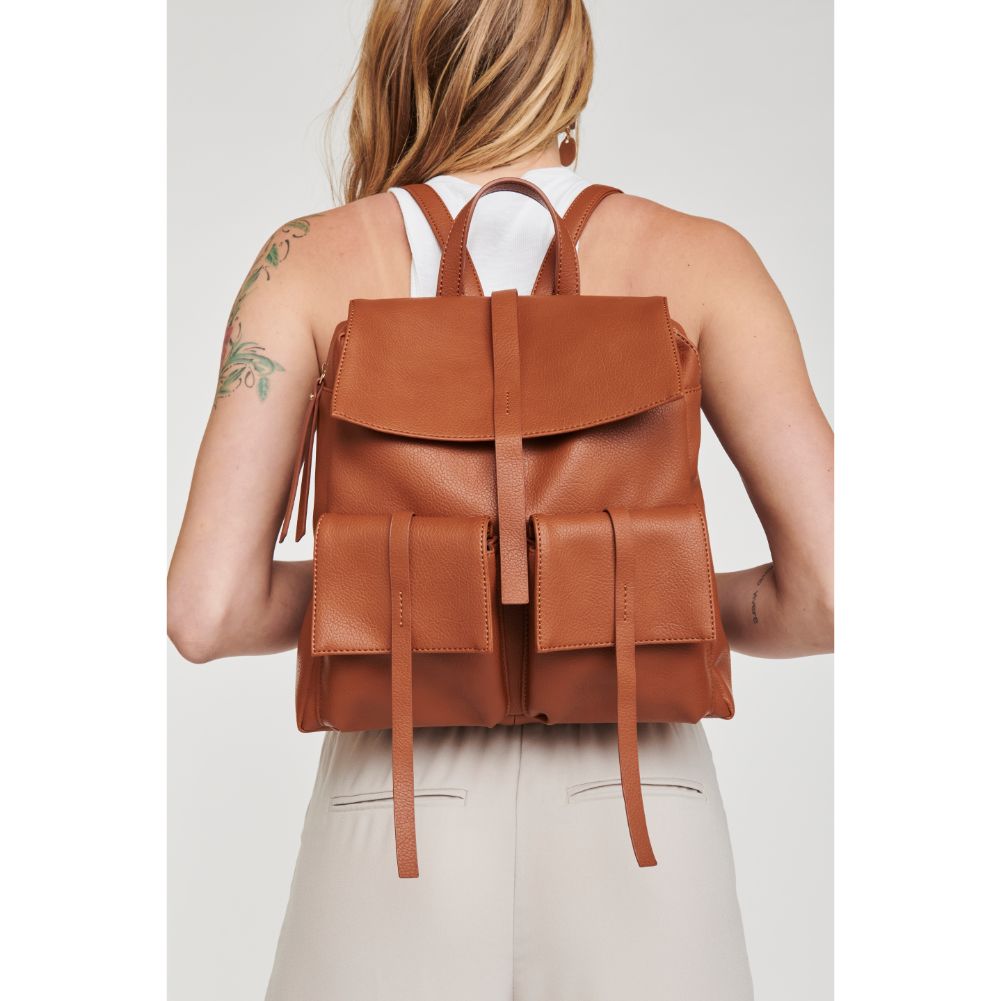 Woman wearing Tan Moda Luxe Charlotte Tote 842017127093 View 1 | Tan