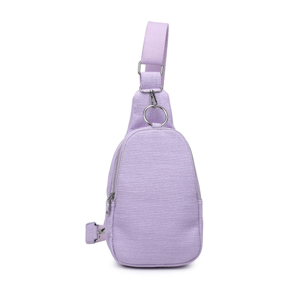 Product Image of Moda Luxe Regina - Coated Canvas Sling Backpack 842017132622 View 5 | Lavender