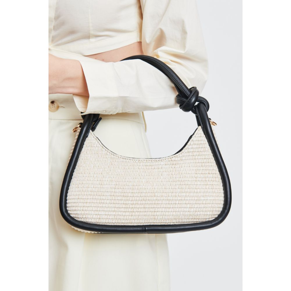 Woman wearing Ivory Black Moda Luxe Nicolette Crossbody 842017131649 View 4 | Ivory Black